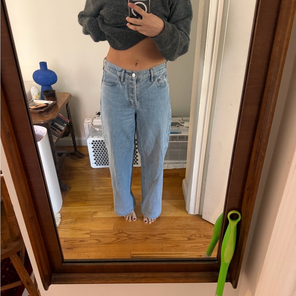 Light Blue High-Rise Straight Leg Women’s Jeans